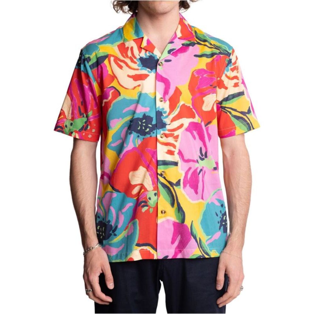 Paisley & Gray Mens Floral Print Camp Button Up Shirt, NWT